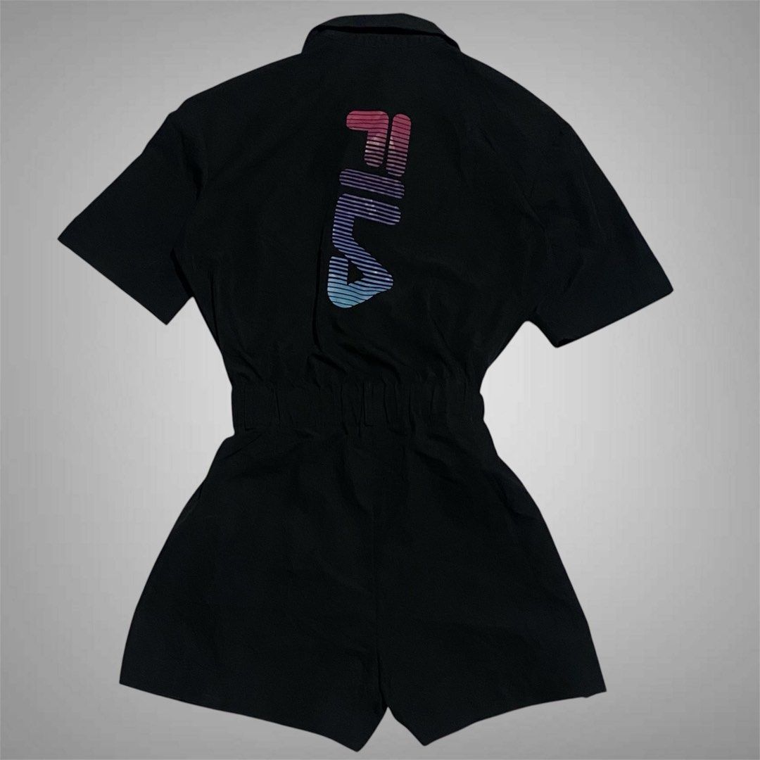 Fila Romper Set (Category: Rompers) located in Mabalacat. Submitted by stellargarments (Listing ID 1469007440, Image 3). Description: Length : 33 Size : 24-28 Width armpit to armpit : 20 Condition : very comfy & smooth on skin medjo lukot pa po need wash fresh from bale color may vary due to lighting.