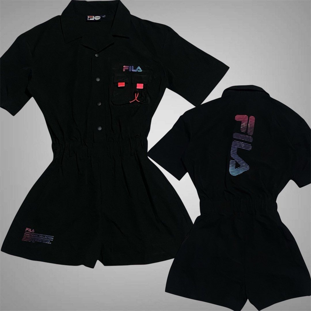 Fila Romper Set (Category: Rompers) located in Mabalacat. Submitted by stellargarments (Listing ID 1469007440, Image 1). Description: Length : 33 Size : 24-28 Width armpit to armpit : 20 Condition : very comfy & smooth on skin medjo lukot pa po need wash fresh from bale color may vary due to lighting.