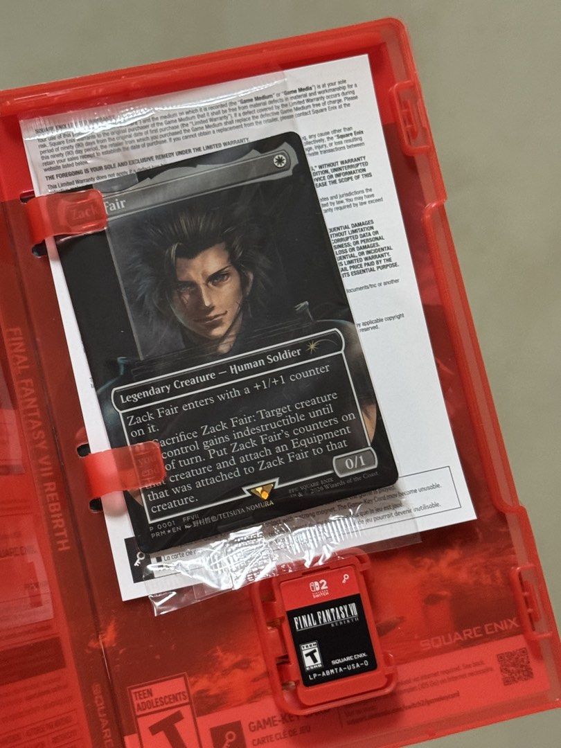 Final Fantasy 7 Rebirth (Category: Nintendo) located in Bacoor. Submitted by dreloxx (Listing ID 1468956733, Image 3). Description: - Unsealed (SWITCH 2 Only) - Cover is just flipped. The original box cover is just behind this full cover art - Includes the Zack card - Negotiable - Lalamove to be booked and paid by Buyer.