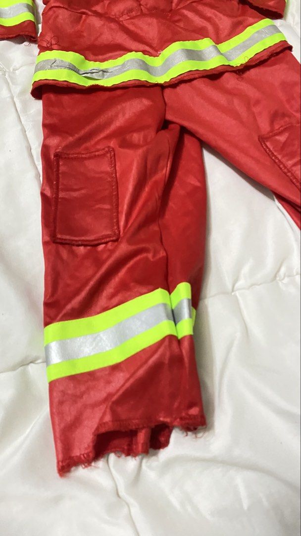 Fireman Costume with Firetruck (Category: Kids Wardrobes & Storage) located in Paranaque City. Submitted by closetclub308 (Listing ID 1469074525, Image 3). Description: Fireman and Firetruck (carters) Costume Well used With flaws but still in good condition Can send photos of my son when worn Best fits 2-3yo.