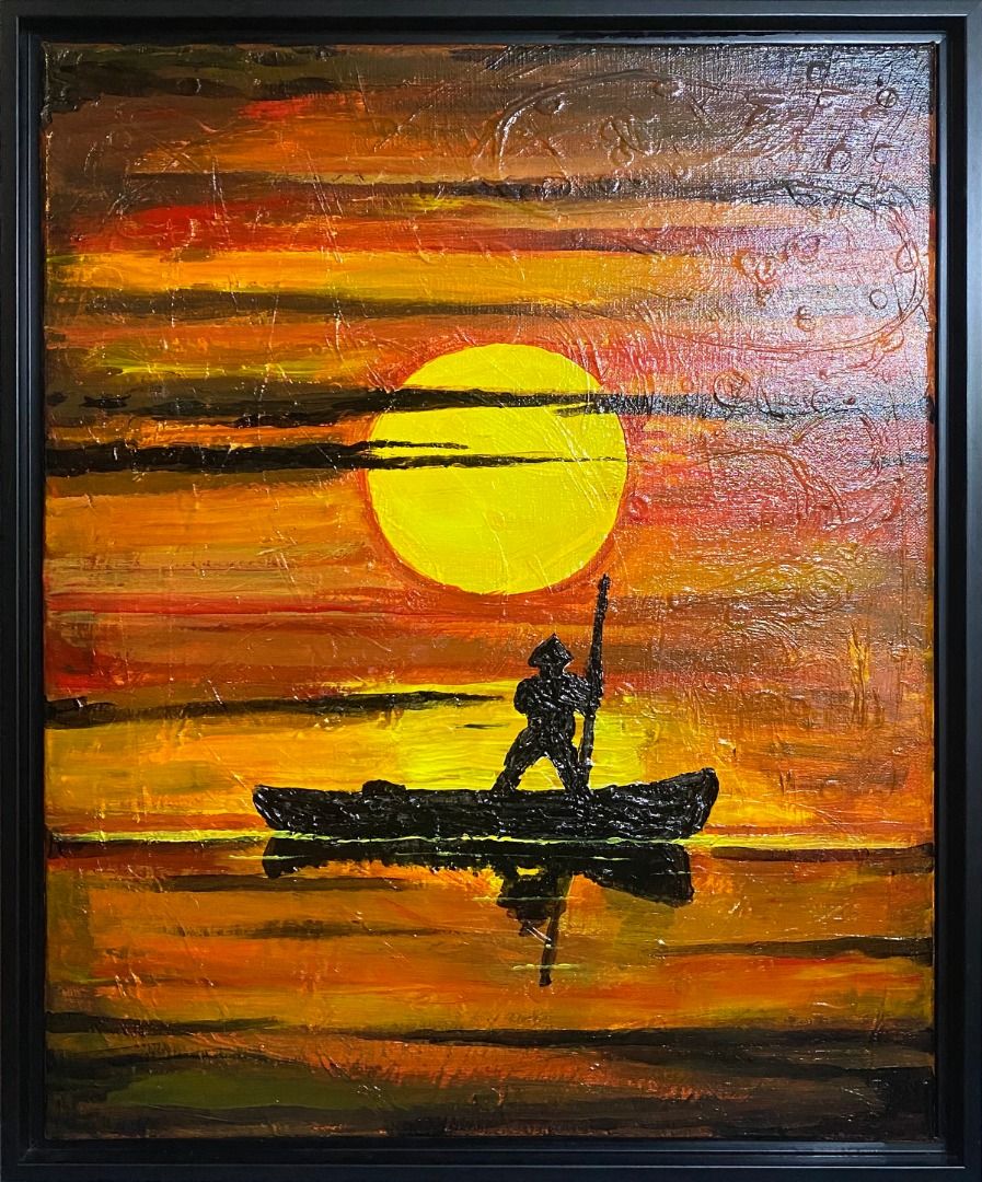 Fisherman Series #1 - Vic Bicomong (Category: Art & Prints) located in Taguig. Submitted by drybrushgallery (Listing ID 1468955340, Image 2). Description: Fisherman Series #1 Vic Bicomong, 2025 Acrylic on Canvas Artwork Dimension: 20" x 16" with Certificate of Authenticity PM FOR INQUIRY 0917 565 2917 .
