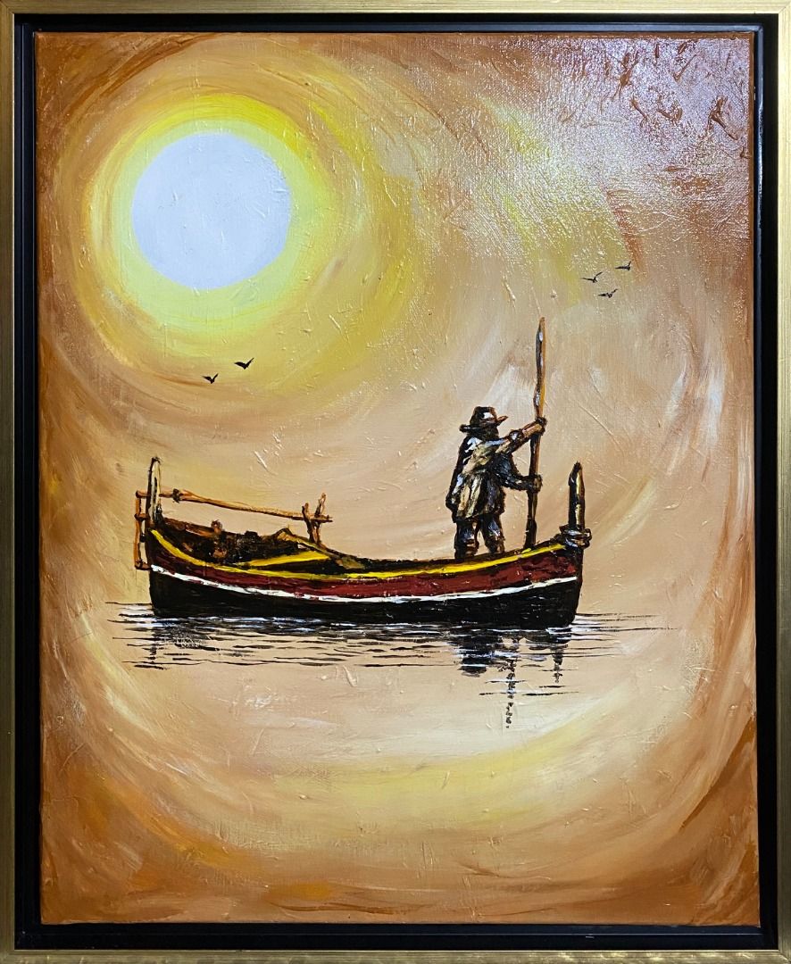 Fisherman Series #3 - Vic Bicomong (Category: Art & Prints) located in Taguig. Submitted by drybrushgallery (Listing ID 1468961497, Image 2). Description: Fisherman Series #3 Vic Bicomong, 2025 Acrylic on Canvas Artwork Dimension: 20" x 16" with Certificate of Authenticity PM FOR INQUIRY 0917 565 2917 .