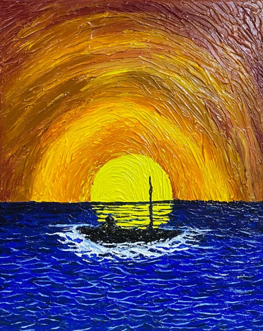 Fisherman Series #4 - Vic Bicomong (Category: Art & Prints) located in Taguig. Submitted by drybrushgallery (Listing ID 1468967492, Image 3). Description: Fisherman Series #4 Vic Bicomong, 2025 Acrylic on Canvas Artwork Dimension: 20" x 16" with Certificate of Authenticity PM FOR INQUIRY 0917 565 2917 .