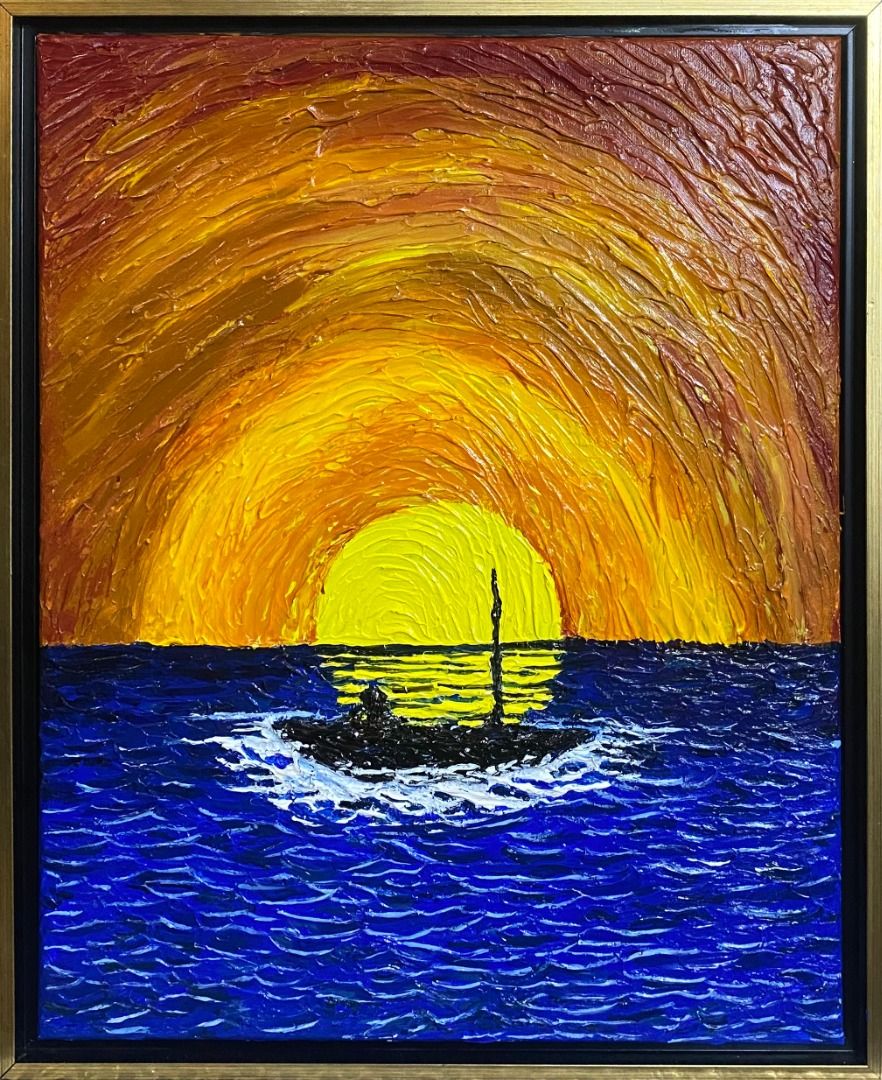 Fisherman Series #4 - Vic Bicomong (Category: Art & Prints) located in Taguig. Submitted by drybrushgallery (Listing ID 1468967492, Image 2). Description: Fisherman Series #4 Vic Bicomong, 2025 Acrylic on Canvas Artwork Dimension: 20" x 16" with Certificate of Authenticity PM FOR INQUIRY 0917 565 2917 .