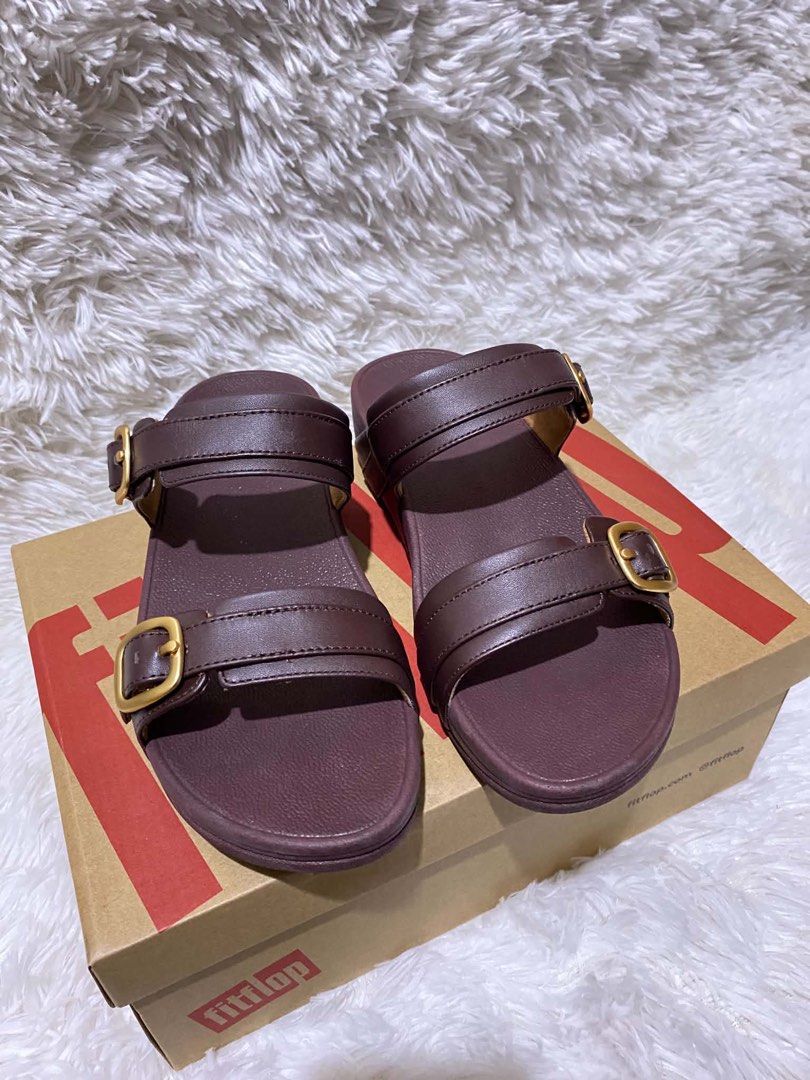 FitFlop Lulu Buckle leather (Category: Flats & Sandals) located in Caloocan City. Submitted by iwa_017 (Listing ID 1468940035, Image 1). Description: FitFlop Lulu Adjustable-Buckle Leather Slides in the color Chocolat. Original price around 7,195 Size US 08 used once good as new comes with original box and eco bag bought from official store.