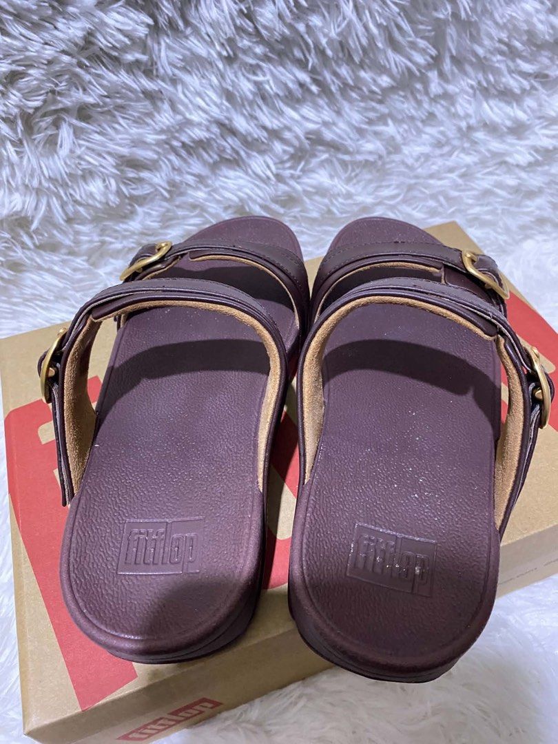 FitFlop Lulu Buckle leather (Category: Flats & Sandals) located in Caloocan City. Submitted by iwa_017 (Listing ID 1468940035, Image 3). Description: FitFlop Lulu Adjustable-Buckle Leather Slides in the color Chocolat. Original price around 7,195 Size US 08 used once good as new comes with original box and eco bag bought from official store.