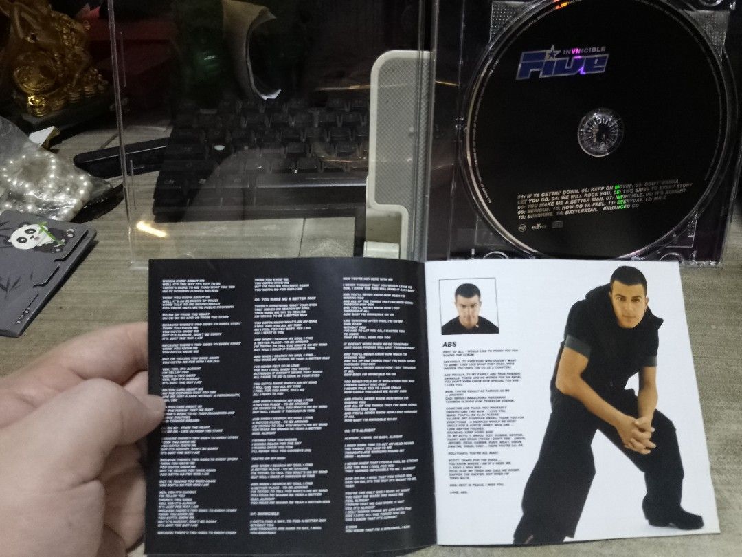 Five cd - Five Invincible cd album (Category: CDs & DVDs) located in Valenzuela. Submitted by salvatore-888 (Listing ID 1469007907, Image 3). Description: 💽Five INVINCIBLE cd Album. 💽BRAND NEW - imported from London, U.K. 💽Original CD album 💽in Great & Perfect Condition. 💽Payment First Policy. 💽Via LBC ang shipping - FREE SHIPPING.