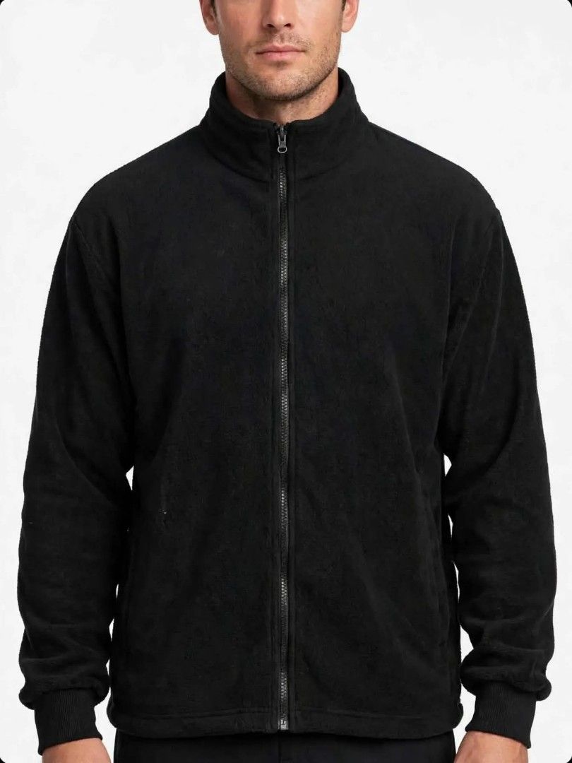 Fleece Black Coat/Jacket Zip up top to bottom for Men (Category: Coats, Jackets and Outerwear) located in Las Pinas. Submitted by apples_here (Listing ID 1468985166, Image 2). Description: Used but still in good condition Declutter, too big pala XL Zipper puller chipped color otjerez.