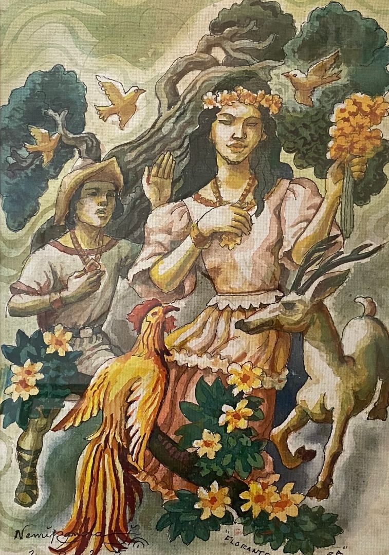 Florante at Laura - Nemiranda (Category: Art & Prints) located in Taguig. Submitted by drybrushgallery (Listing ID 1469014098, Image 1). Description: Florante at Laura Nemiranda, 2025 Watercolor on Paper Artwork Dimension: 16" x 12" with Certificate of Authenticity PM FOR INQUIRY 0917 565 2917 .