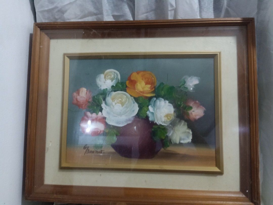 Flower painting (Category: Vintage Collectibles) located in Las Pinas. Submitted by the_recycle_shop (Listing ID 1469107049, Image 1). Description: 15.5 inches x 19 inches.