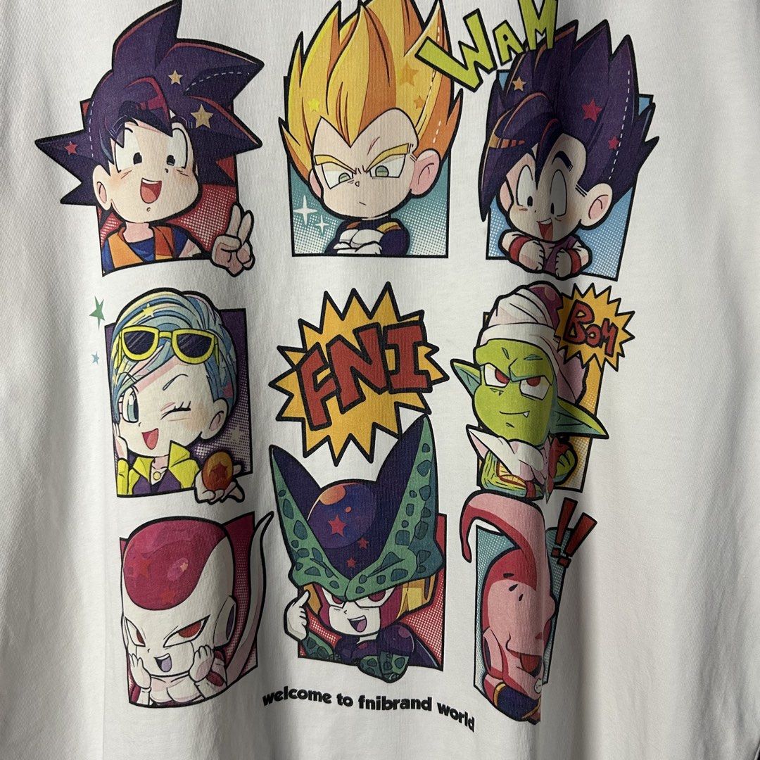 FNI - DBZ Character Shirt (Category: Tshirts & Polo Shirts ) located in Tayabas. Submitted by streetdept.ph (Listing ID 1469115434, Image 3). Description: FNI - DBZ Character Shirt Excellent condition Flaw/s: none Size: 2XL Measurements (inches): Width: 25” Length: 30.5”.