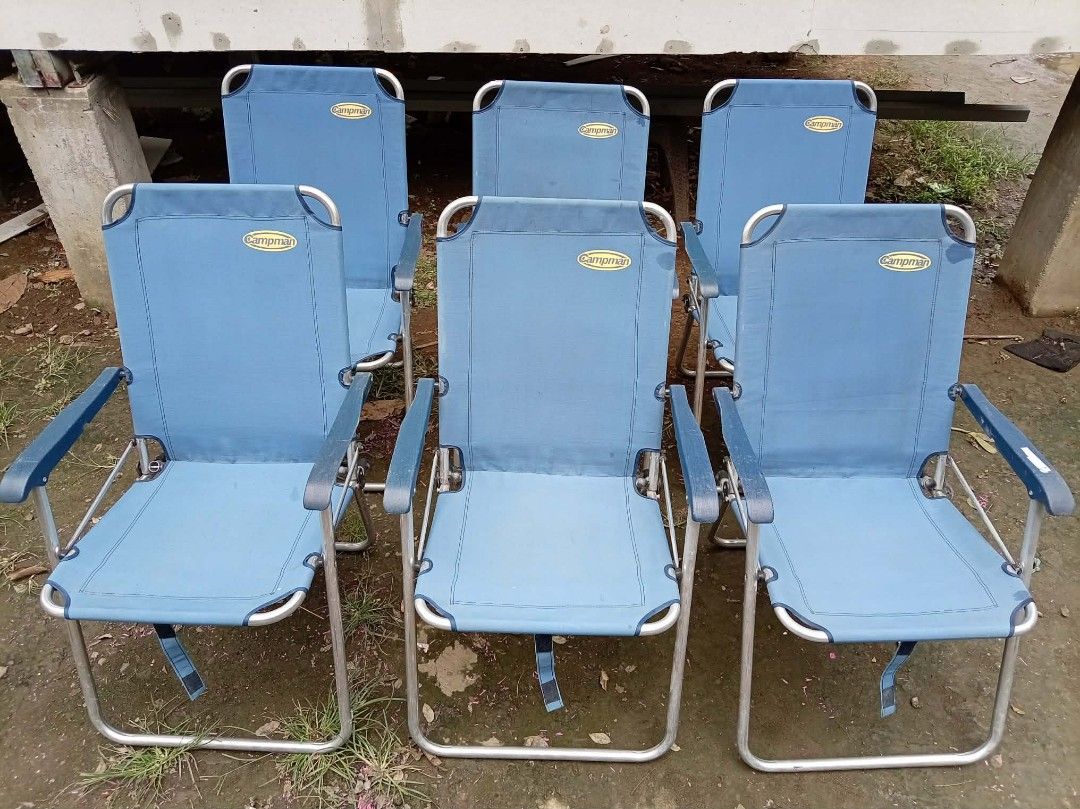 FOLDABLE CHAIR (Category: Hiking & Camping) located in Santa Cruz. Submitted by riochino (Listing ID 1468984996, Image 2). Description: 750 each Po 🤗 Japan surplus Po ito slightly used Po mga binebenta Namin 🤗 may sign of used na din Po bawal sa maselan SURPLUS PO ito.