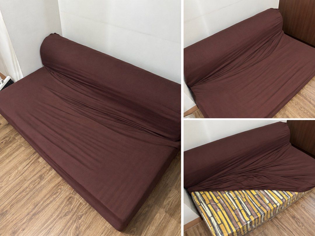 Foldable Sofa Bed (Category: Sofas) located in Manila. Submitted by maerica. (Listing ID 1468972524, Image 1). Description: - Type: Sofa Bed Double Size - Color/Fabric: Uratex Foam - Mechanism: Folds out easily into a bed - Ideal For: Living rooms, guest rooms, or studio apartments - Condition: Clean and ready for pickup.