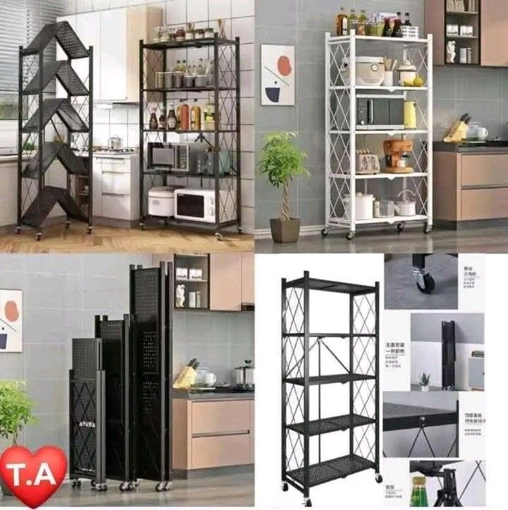 Folding rack (Category: Shelves, Cabinets & Racks) located in Manila. Submitted by saguittarian06 (Listing ID 1468976680, Image 1). Description: Restock Folding rack Color: black. White Good quality.