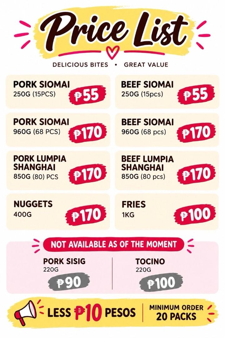 Gablen Beef Siomai and Chicken Nuggets (Category: Chilled & Frozen Food) located in Quezon City. Submitted by mlsi03 (Listing ID 1468952933, Image 1). Description: - Brand: Gablen - Beef Siomai: 68 pieces + 8 free pieces promo - Chicken Nuggets: 400g pack - Easy to prepare: Quick fry or steam - Ideal for quick snacks and everyday meals.