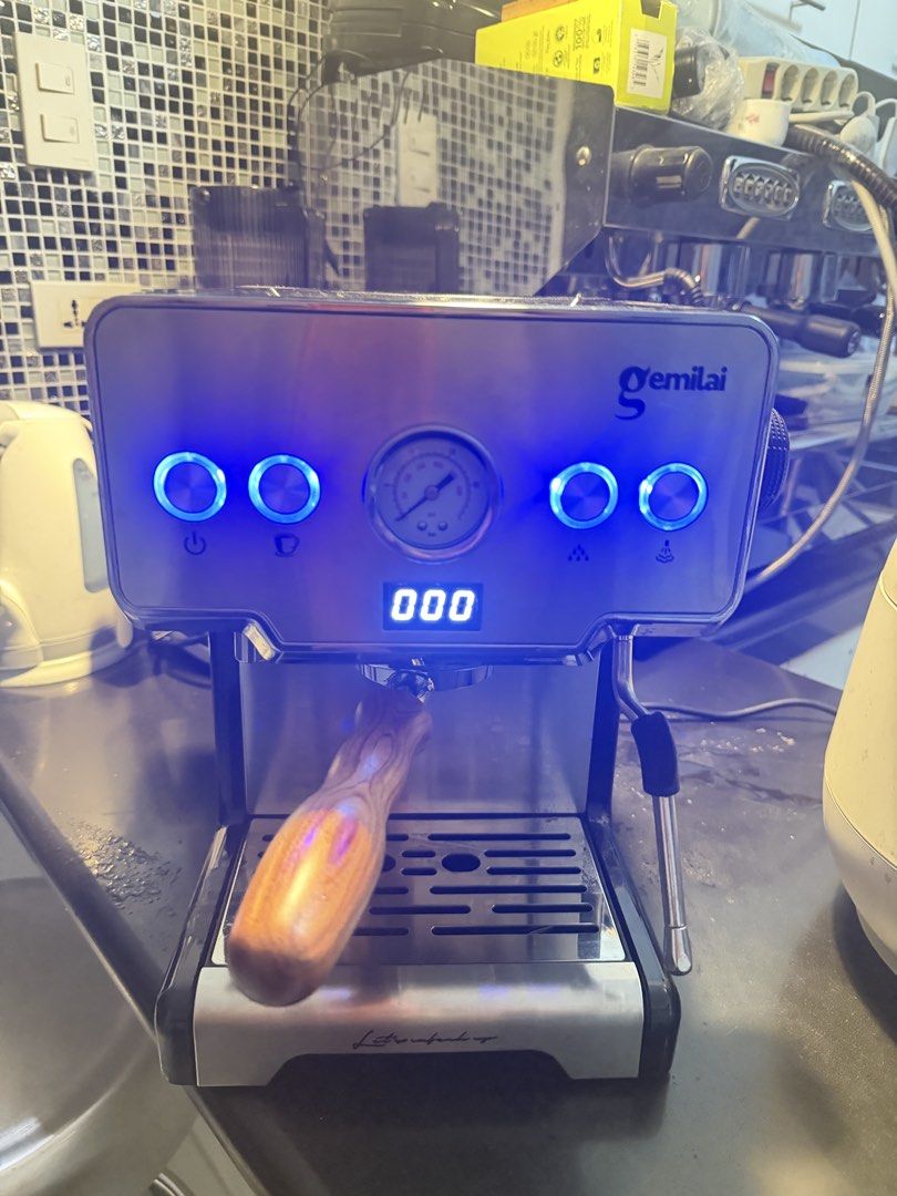Gemilai CM3605 Espresso Machine (Category: Coffee Machines & Makers) located in Bulacan. Submitted by mysticdeer.6d7f47 (Listing ID 1468968381, Image 3). Description: Slightly Used Gemilai CM3605 Semi Automatic Espresso Machine with 58mm Bottomless Porta Filter 220V .