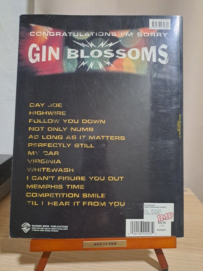 GIN BLOSSOMS Guitar Book-Tabs (Category: Assessment Books) located in Las Pinas. Submitted by cobieshop (Listing ID 1469102262, Image 2). Description: GIN BLOSSOMS Guitar Book-Tabs Slightly Used Condition U.S. Pressed.