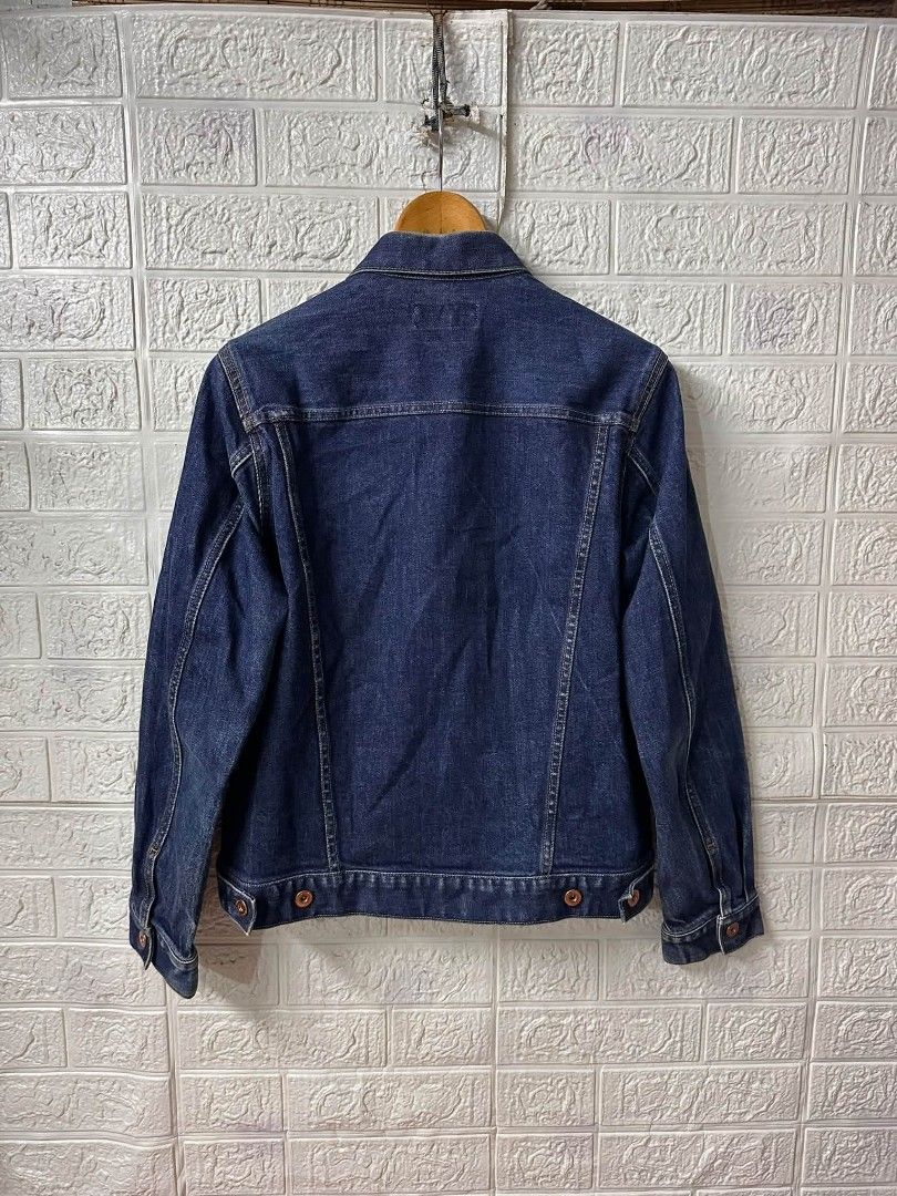 GLOBAL WORK - type 1denim jacket (Category: Coats, Jackets and Outerwear) located in Bacoor. Submitted by arlenelamery (Listing ID 1469059824, Image 3). Description: GLOBAL WORK - TYPE 1 DENIM JACKET AUTHENTIC EXCELLENT CONDITION NO ISSUE SIZE MEDIUM ON TAG SIZE ACTUAL VIA TAPE MEASURE W20.5 PIT TO PIT L24 SLEEVE 24 SHOULDER 17 PRICE 1300 + SF PM MODE OF PAYMENT TRU GCASH LOC CAVITE.