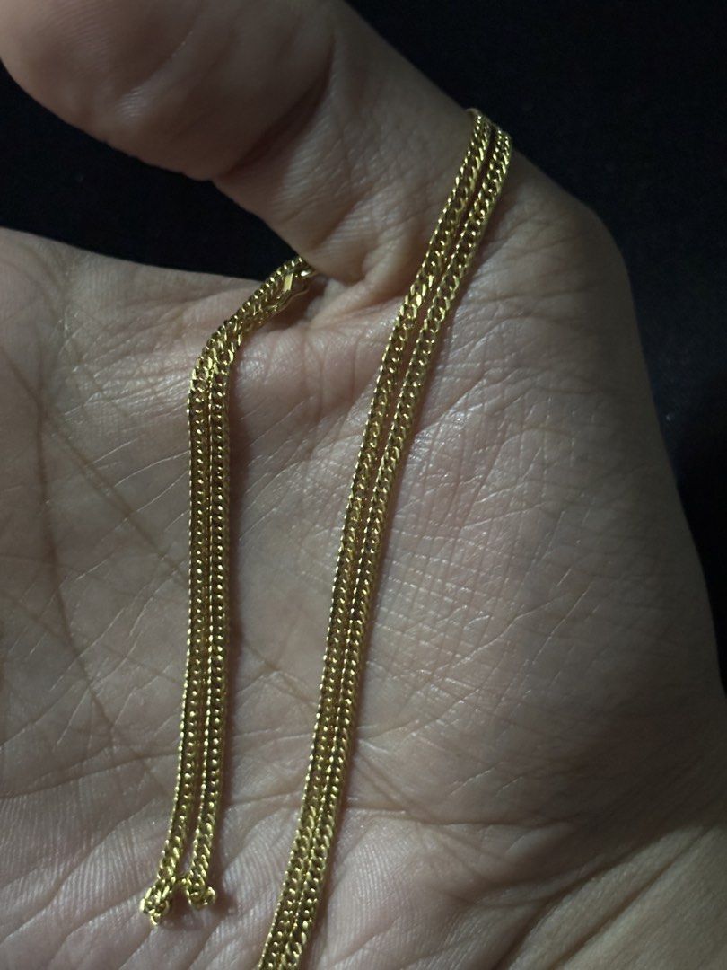 SAUDI GOLD Chain Necklace 2.36g (Category: Necklaces) located in Manila. Submitted by sensen09 (Listing ID 1469084399, Image 3). Description: Saudi Gold chain necklace 2.36g 18 inches.