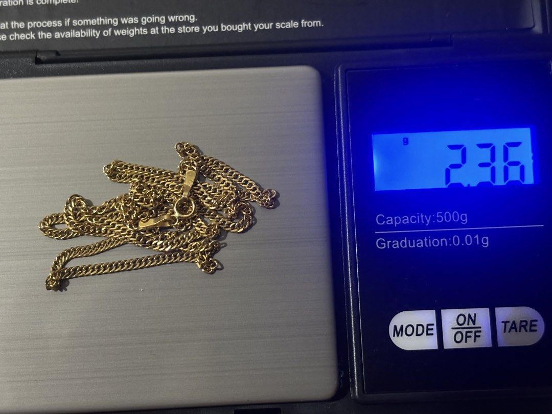 SAUDI GOLD Chain Necklace 2.36g (Category: Necklaces) located in Manila. Submitted by sensen09 (Listing ID 1469084399, Image 1). Description: Saudi Gold chain necklace 2.36g 18 inches.