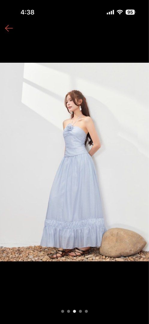 gout de jun light blue halter neck maxi dress (Category: Dresses) located in Caloocan City. Submitted by michaelaspreloved__ (Listing ID 1469029546, Image 2). Description: worn once only 🩵 bought in vietnam for around 2,600 pesos!.