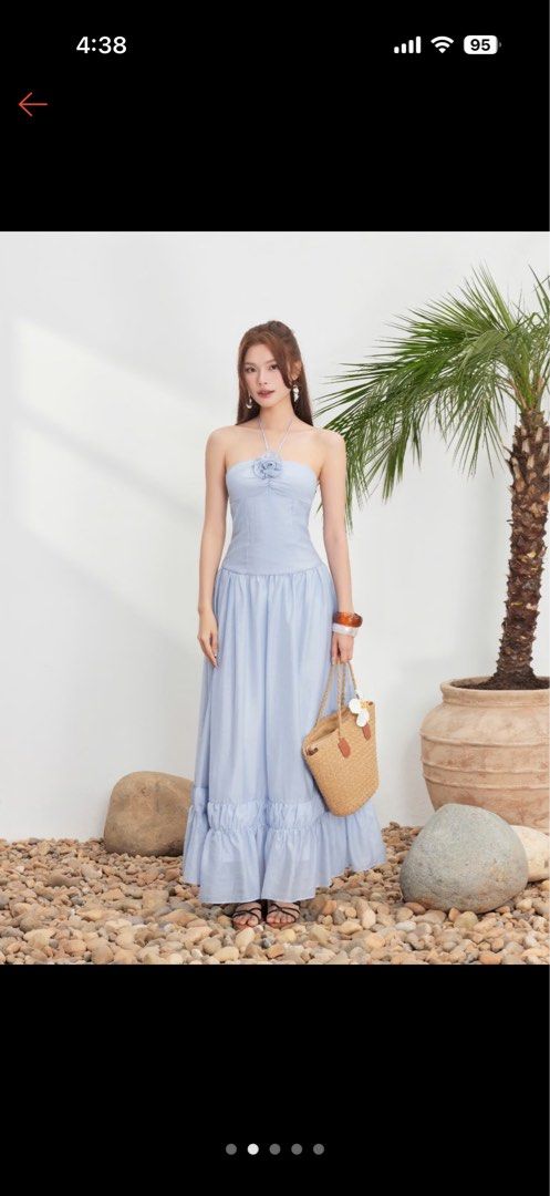 gout de jun light blue halter neck maxi dress (Category: Dresses) located in Caloocan City. Submitted by michaelaspreloved__ (Listing ID 1469029546, Image 1). Description: worn once only 🩵 bought in vietnam for around 2,600 pesos!.