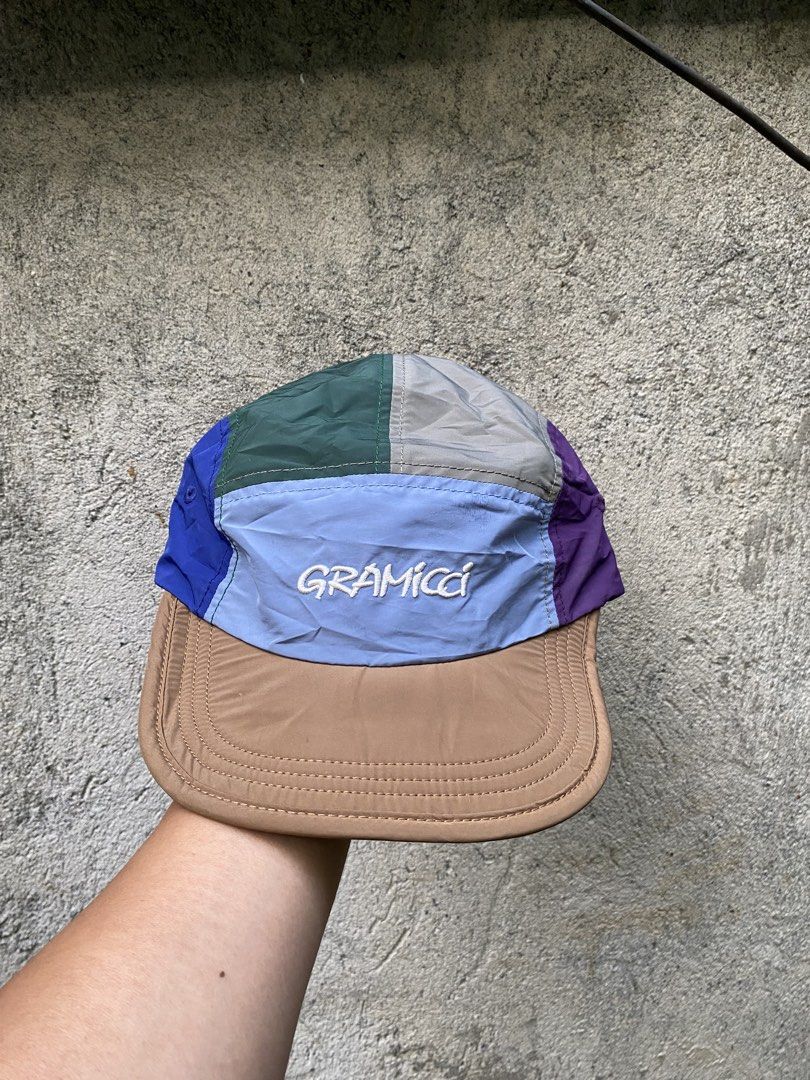 Gramicci tri color panel hat rare colorway (Category: Caps & Hats) located in Davao. Submitted by wabadgetthrift (Listing ID 1469121228, Image 1). Description: Fits all No major issues, good condition.
