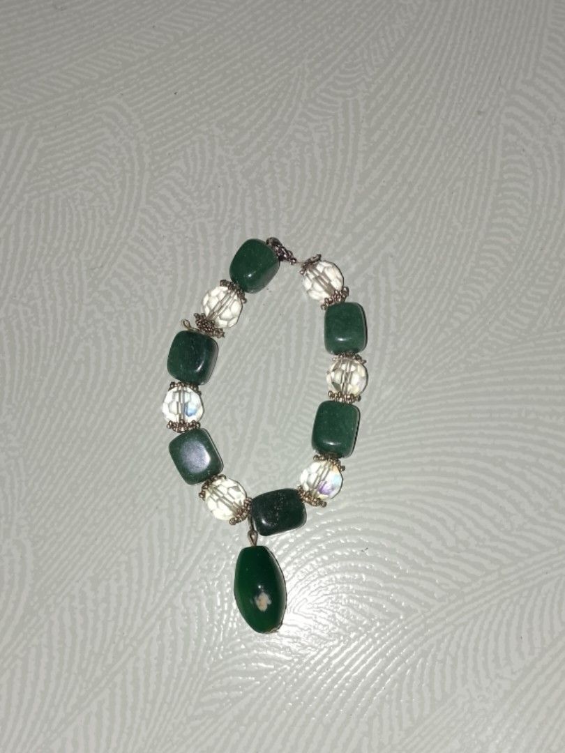 Green and Clear Bead Bracelet with Charm (Category: Bracelets) located in Bacolod City. Submitted by beam_tori (Listing ID 1468994934, Image 1). Description: - MOP: Gcash - MOD: J&T.