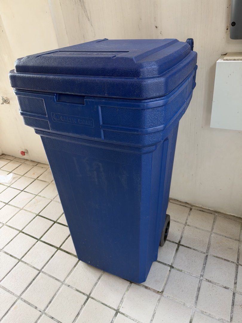 GREEN CARE Roller King 250L Trash Bin with Wheels (Category: Homemade Bakes) located in Pasig City. Submitted by lhj0981olx (Listing ID 1468949797, Image 2). Description: Selling GREEN CARE Roller King 250L Garbage Bin. * Large 250L capacity * Durable plastic body * With lid and wheels * Blue color * Used, with normal signs of wear * Actual photos posted Price: ₱1,200 only! Message me if interested..