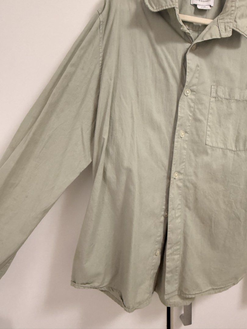 Green Longsleeves (Category: Longsleeves) located in Mandaluyong City. Submitted by ceeceedeclutterera (Listing ID 1468930347, Image 2). Description: cotton on longsleeves • used thrice RFS: • stuck in my closet lang, not being used.