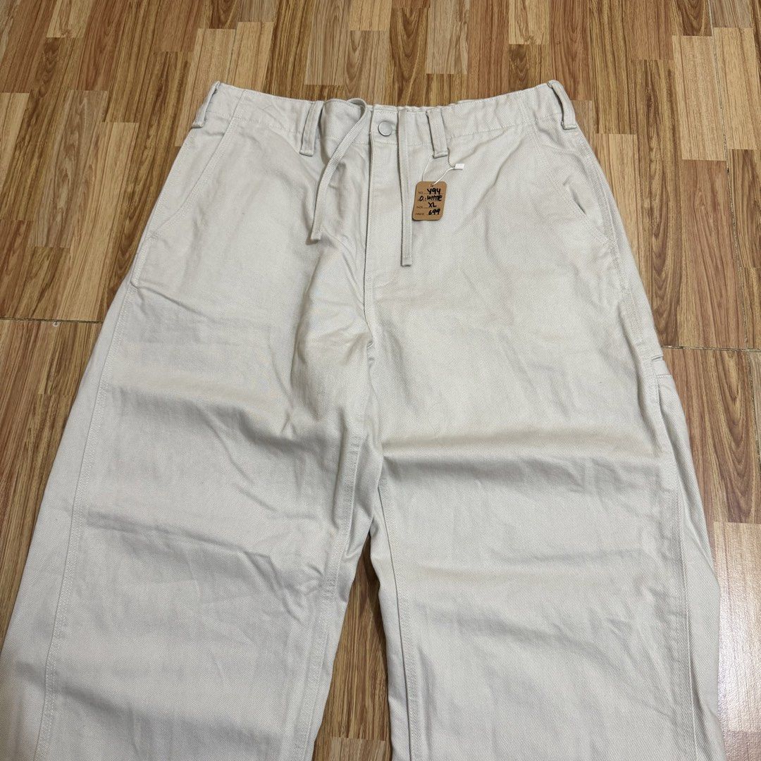 GU MEN’S BARREL LEG WORK PANTS (Category: Jeans) located in Manila. Submitted by thrifthing_121102 (Listing ID 1469138516, Image 2). Description: GU MEN’S BARREL LEG WORK PANTS •SIZE: XL •WAIST: 34-36” •LENGTH: 40.5” •HEM: 10” •COLOR: Off White •CODE: Y94 •EXCELLENT CONDITION •NO ISSUES ₱699 + SF ✅All items are in excellent to new condition. ✅Color may vary due to lighting. 📦J&T Express or Lalamove Shipping. 💸Gcash Payment. 📍Moonwalk, Paranaqu