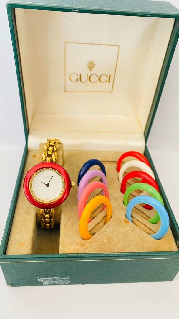 G.U.C.C.I Interchangeable Bezel Watch (Category: Women's Watches) located in Manila. Submitted by annafinds (Listing ID 1469054582, Image 1). Description: ₱22,800 Auth G.U.C.C.I Interchangeable Bezel Watch for Ladie’s -Interchangeable Bezel -Swiss Made -Stainless Steel -Small to Medium Wrist Size -Quartz Movement -All Original -In Excellent Condition DM for Offers and other Inquiries💌 📌Disclaimer:📌 I Claim to be a Legit Watch Reseller. All Pro