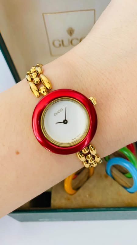 G.U.C.C.I Interchangeable Bezel Watch (Category: Women's Watches) located in Manila. Submitted by annafinds (Listing ID 1469054582, Image 2). Description: ₱22,800 Auth G.U.C.C.I Interchangeable Bezel Watch for Ladie’s -Interchangeable Bezel -Swiss Made -Stainless Steel -Small to Medium Wrist Size -Quartz Movement -All Original -In Excellent Condition DM for Offers and other Inquiries💌 📌Disclaimer:📌 I Claim to be a Legit Watch Reseller. All Pro