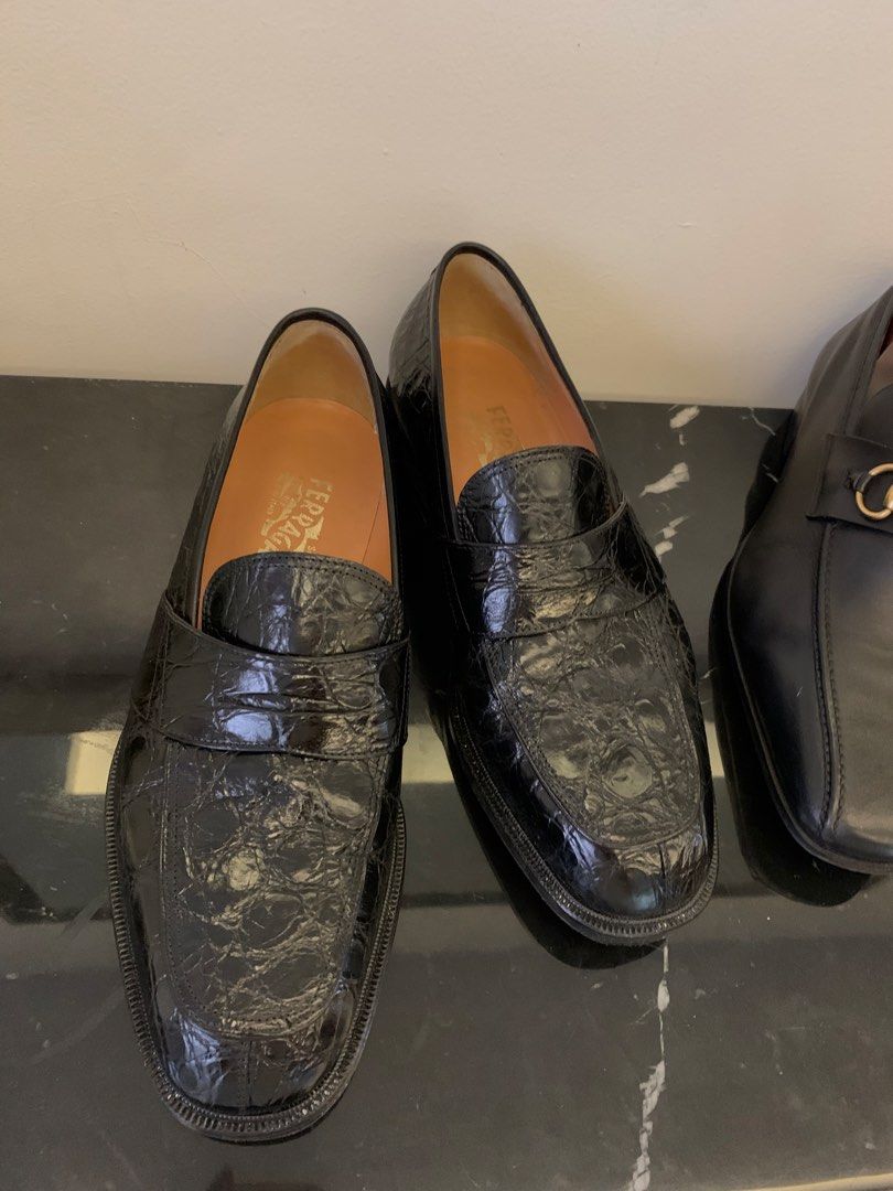 Gucci x S. Ferragamo (Category: Casual Shoes) located in Balagtas. Submitted by gabb4473 (Listing ID 1469014256, Image 3). Description: retail price over $2k, selling both for ₱21,000 Authentic loafers from Japan Size US 8-8.5 Comes with original box, dust bags, wodden filler, extra sole no history of repair, rarely used Pick up at Fairview QC or Lalamove.