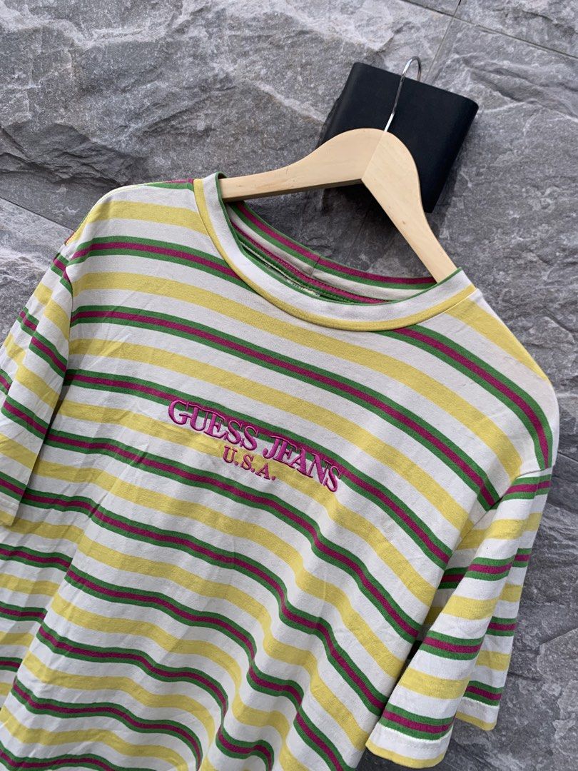 Guess shirt (Category: Tshirts & Polo Shirts ) located in Lipa City. Submitted by inglowetrust (Listing ID 1469085388, Image 2). Description: Guess tee Size L Length:28 Width:19 Color rate:9/10 380 +SF Dm for more details📩.