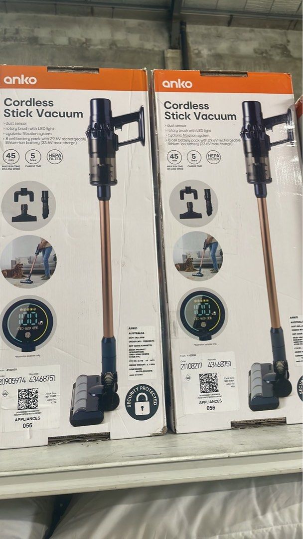 Handheld Anko Cordless Stick Vacuum (Category: Vacuum Cleaner & Housekeeping) located in Muntinlupa City. Submitted by aussie.surplustore (Listing ID 1468949902, Image 2). Description: Look for: JANINE -0948 098 5387 Surplus from Australia Location: Muntinlupa.