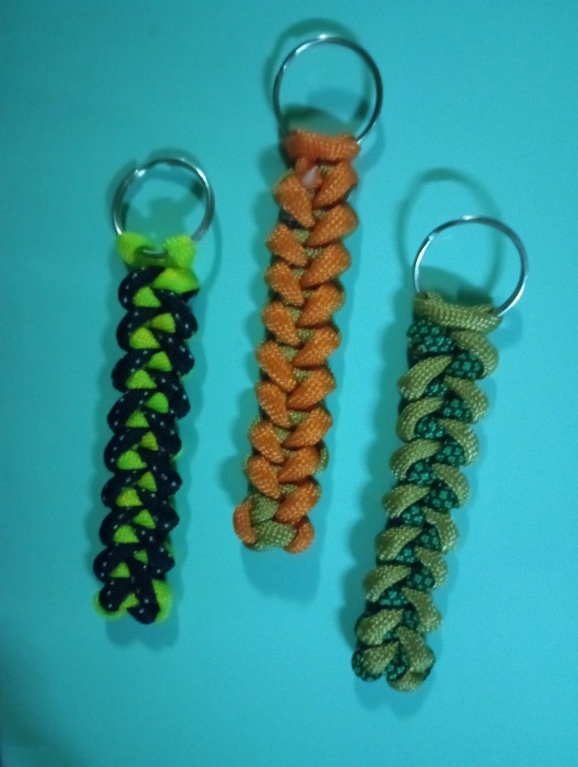 Handmade Paracord Keychains Various Color Combinations (Category: Handmade Craft) located in Meycauayan. Submitted by issasvillaflores (Listing ID 1469090631, Image 1). Description: - Handmade paracord keychains - Equipped with solid metal split rings and lobster clasps - Versatile use for keys, bags, or zipper pulls - Multiple styles, patterns, and colorways available - Send a message to choose your favorite design.