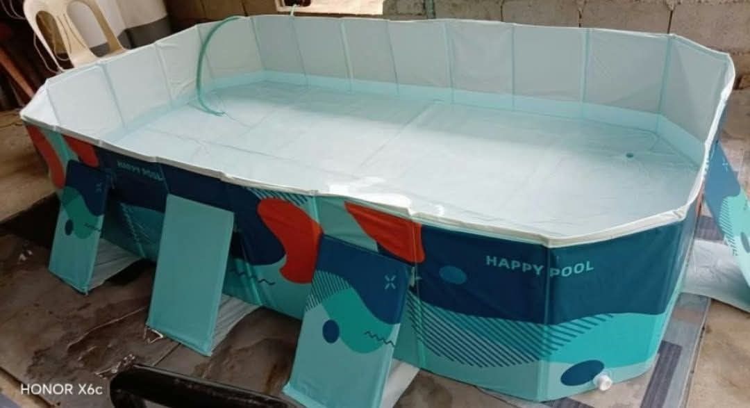 Happy Pool Foldable Swimming Pool for Kids (Category: Water Sports) located in Cavite. Submitted by annas.gadget.corner (Listing ID 1468980408, Image 2). Description: 2.6M FOLDABLE POOL ISANG BESES LANG NAGAMIT MAKAPAL MATIBAY NO ISSUE 3K FIX PASS SA TATAWAD MAY ORIGINAL BOX PA SALAWAG DASMA MEET UP ADD DELIVERY SA IBA.