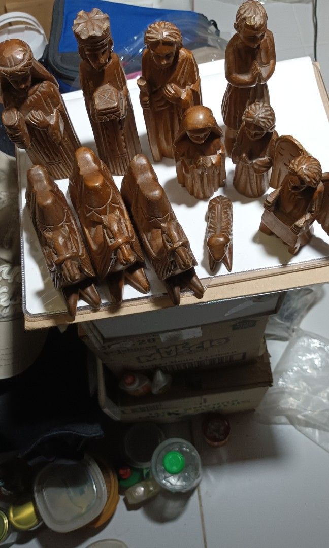 Hard wood nativity set (Category: Religious Items) located in Manila. Submitted by gentledog.819ff9 (Listing ID 1468963996, Image 1). Description: wooden nativity set. baguio..