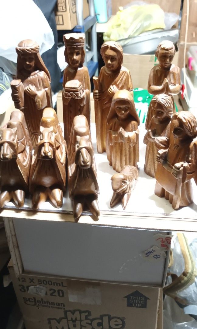 Hard wood nativity set (Category: Religious Items) located in Manila. Submitted by gentledog.819ff9 (Listing ID 1468963996, Image 2). Description: wooden nativity set. baguio..