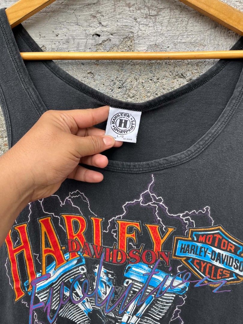 Harley Davidson (Category: Tshirts & Polo Shirts ) located in Manila. Submitted by skippypeanut1331 (Listing ID 1468967841, Image 2). Description: 23x28 XL Very good condition Color rate: 9/10 Issue: hairlines.
