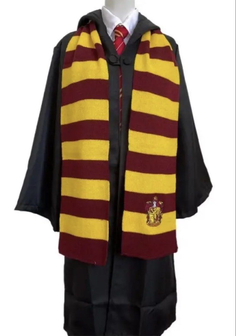 Harry Potter — Gryffindor Costume (Category: Sets or Coordinates) located in Manila. Submitted by sophie.navs (Listing ID 1468978766, Image 1). Description: 🪄 EXTRA HALLOWEEN COSTUME FOR SALE! ⚡️❤️💛 ✨ Harry Potter — Gryffindor Costume • complete set: cloak, necktie, and scarf • used only once • almost brand new! • fits small to large frames • cloak length: approximately 127 cm (5’2” reference height) • TAKE ALL — selling as a complete set only!