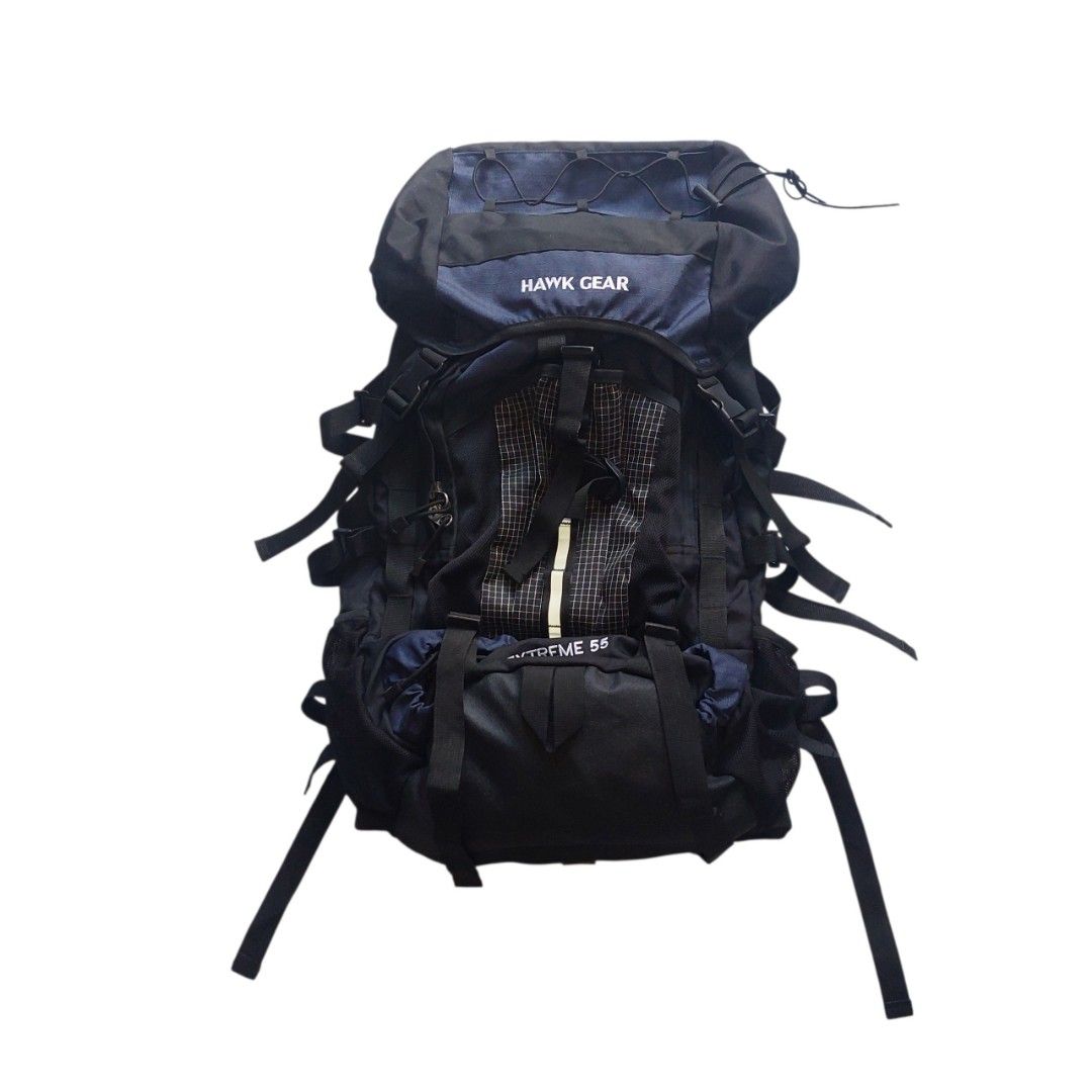 Hawk Gear Hiking Backpack - Extreme 55 (Category: Backpacks) located in Quezon City. Submitted by y3thriftshop (Listing ID 1468992044, Image 3). Description: Tag: Hawk Gear Hiking Backpack - Extreme 55 Color : Cobalt Blue Size : 55L Capacity Dimension : See Photo Condition : Excellent Color Rate : 9/10 Price : P1,799.00 Issue : None RFS : Buy and Sell Additional Information : - Multiple Compartment - Rain Cover Still Intact - All Strap are Comple