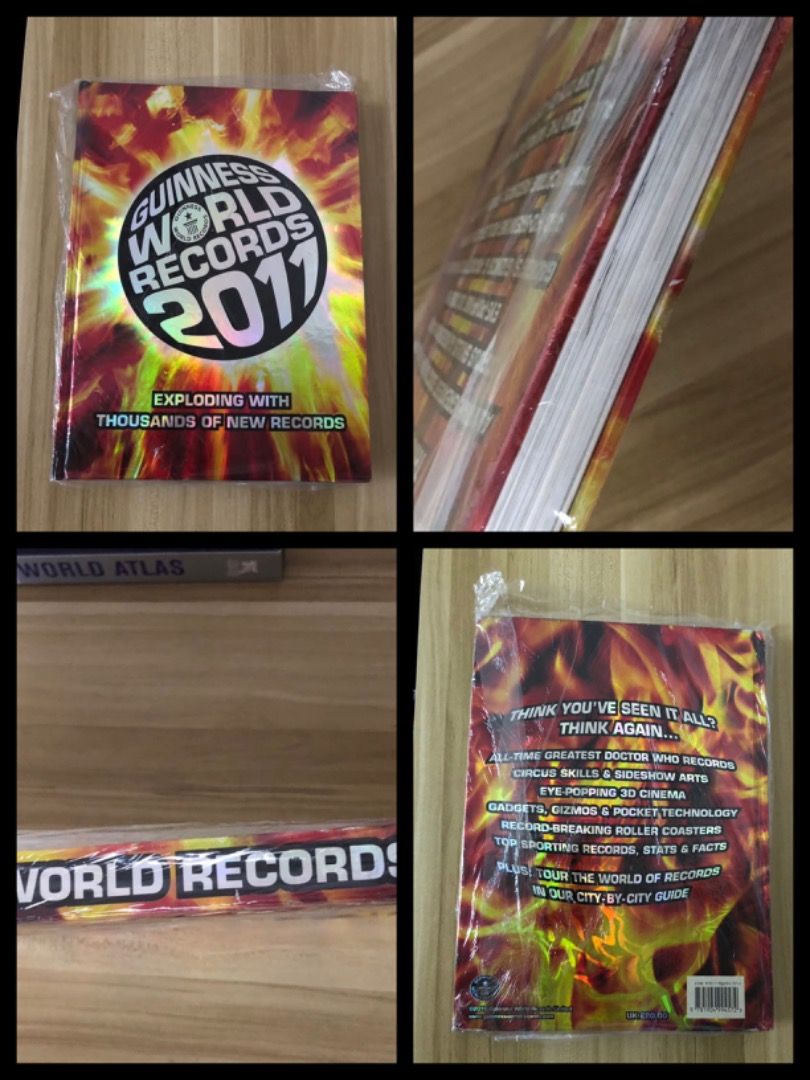 [HB] Guinness World Records 2011 (Category: Storybooks) located in San Juan City. Submitted by ttanmien (Listing ID 1469129006, Image 1). Description: ⚜️✨⚜️✨⚜️✨⚜️✨⚜️✨⚜️ 💁🏻‍♀️SELLING PRICE: ₱300 Original Price: Around ₱1,000 💁🏻‍♀️Book Genre: non Fiction, Children's non fiction, Reference, Trivia, Curiosities, Wonders, Juvenile 💁🏻‍♀️Book insight: an annual reference encyclopedia that documents the world's most impressive extremes, superlative