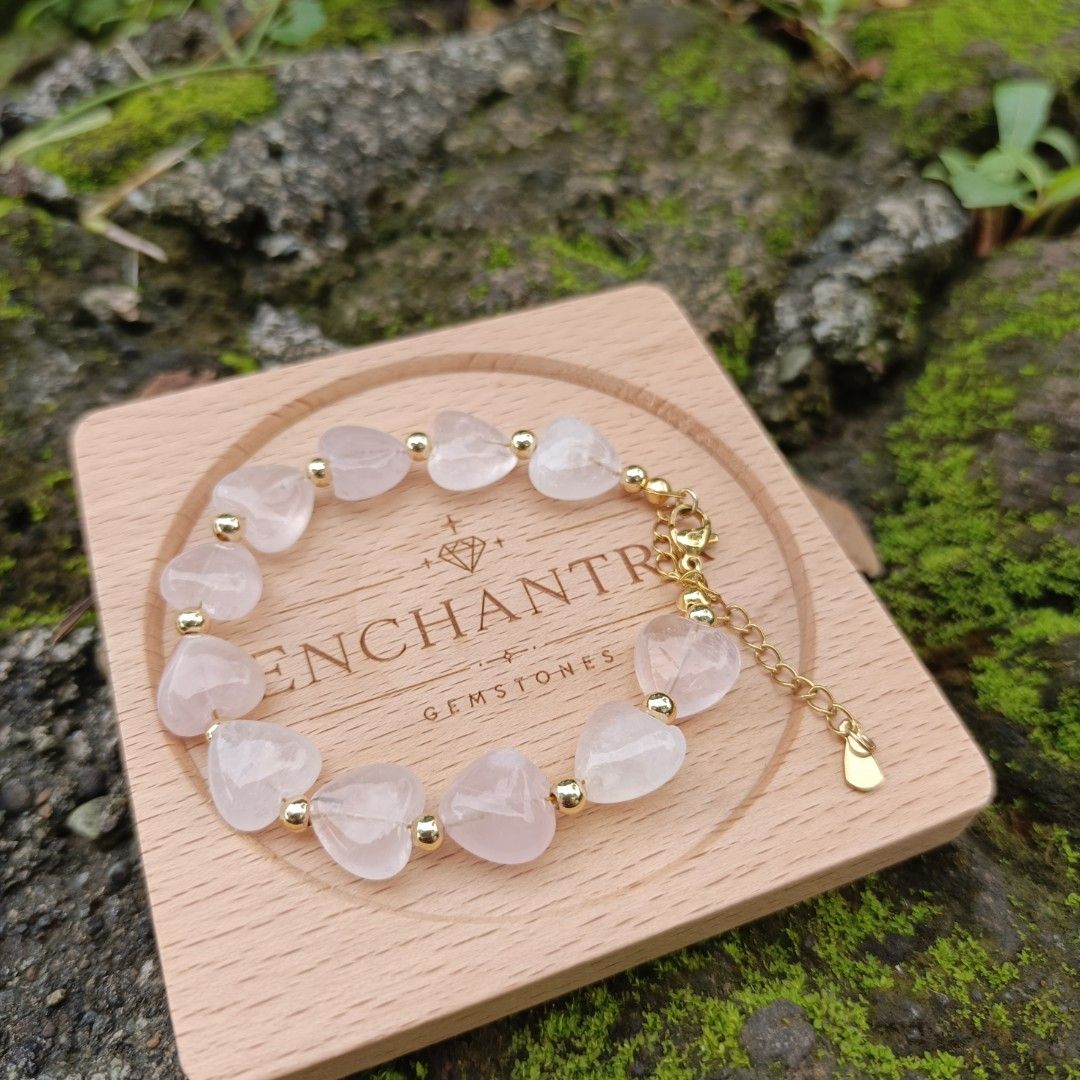 Heart Rose Quartz (Category: Bracelets) located in Manila. Submitted by enchantra_gems (Listing ID 1469117097, Image 2). Description: 💗 HEART ROSE QUARTZ BRACELET Love • Self-Love • Gentle Beauty Carry a little reminder of love wherever you go. 🌸 Our Heart Rose Quartz Bracelet features a soft pink, heart-inspired design that symbolizes tenderness, affection, and the beauty of loving yourself. ✨ SYMBOLIC MEANINGS 💕 Love & Romance 🌷 Self-Love &