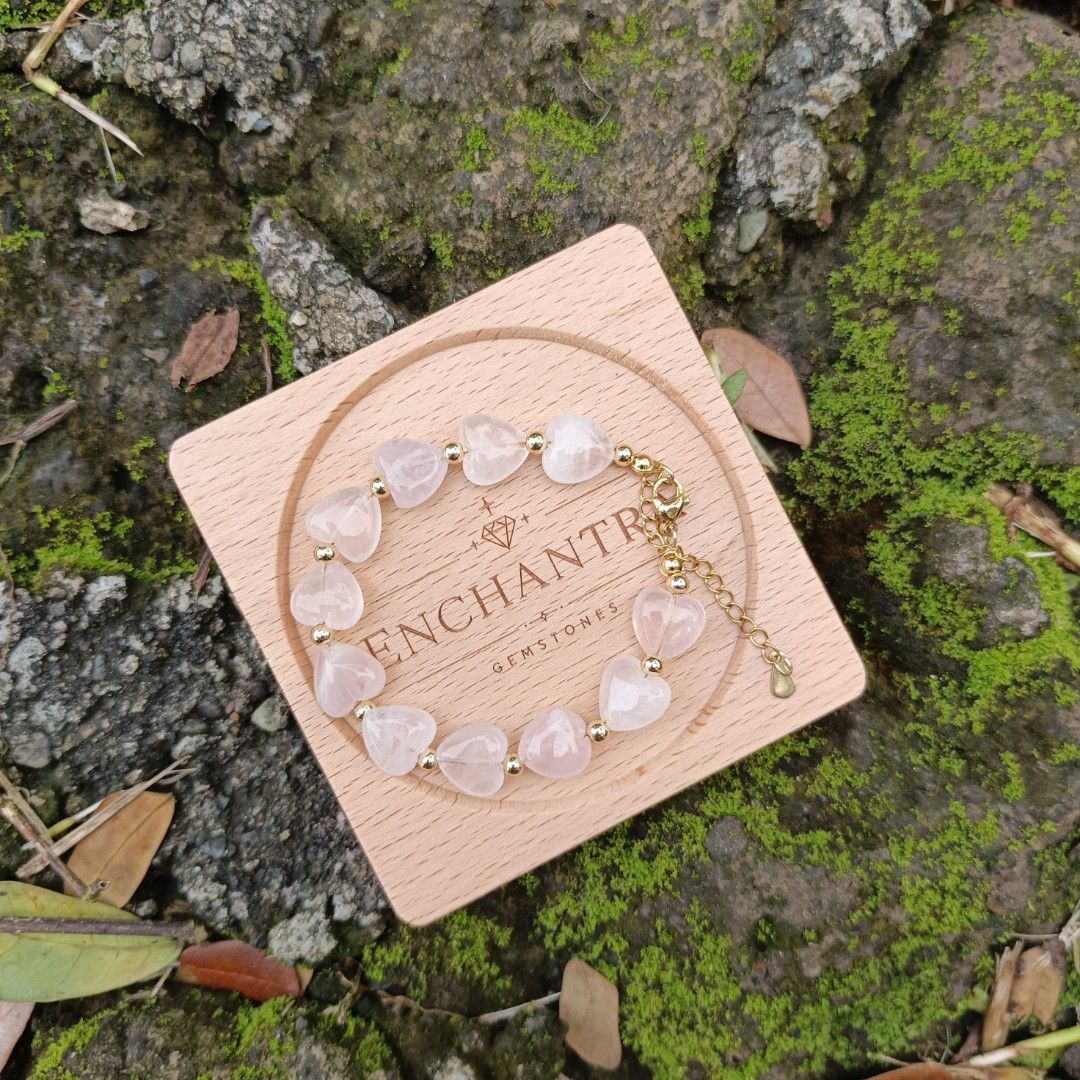 Heart Rose Quartz (Category: Bracelets) located in Manila. Submitted by enchantra_gems (Listing ID 1469117097, Image 1). Description: 💗 HEART ROSE QUARTZ BRACELET Love • Self-Love • Gentle Beauty Carry a little reminder of love wherever you go. 🌸 Our Heart Rose Quartz Bracelet features a soft pink, heart-inspired design that symbolizes tenderness, affection, and the beauty of loving yourself. ✨ SYMBOLIC MEANINGS 💕 Love & Romance 🌷 Self-Love &
