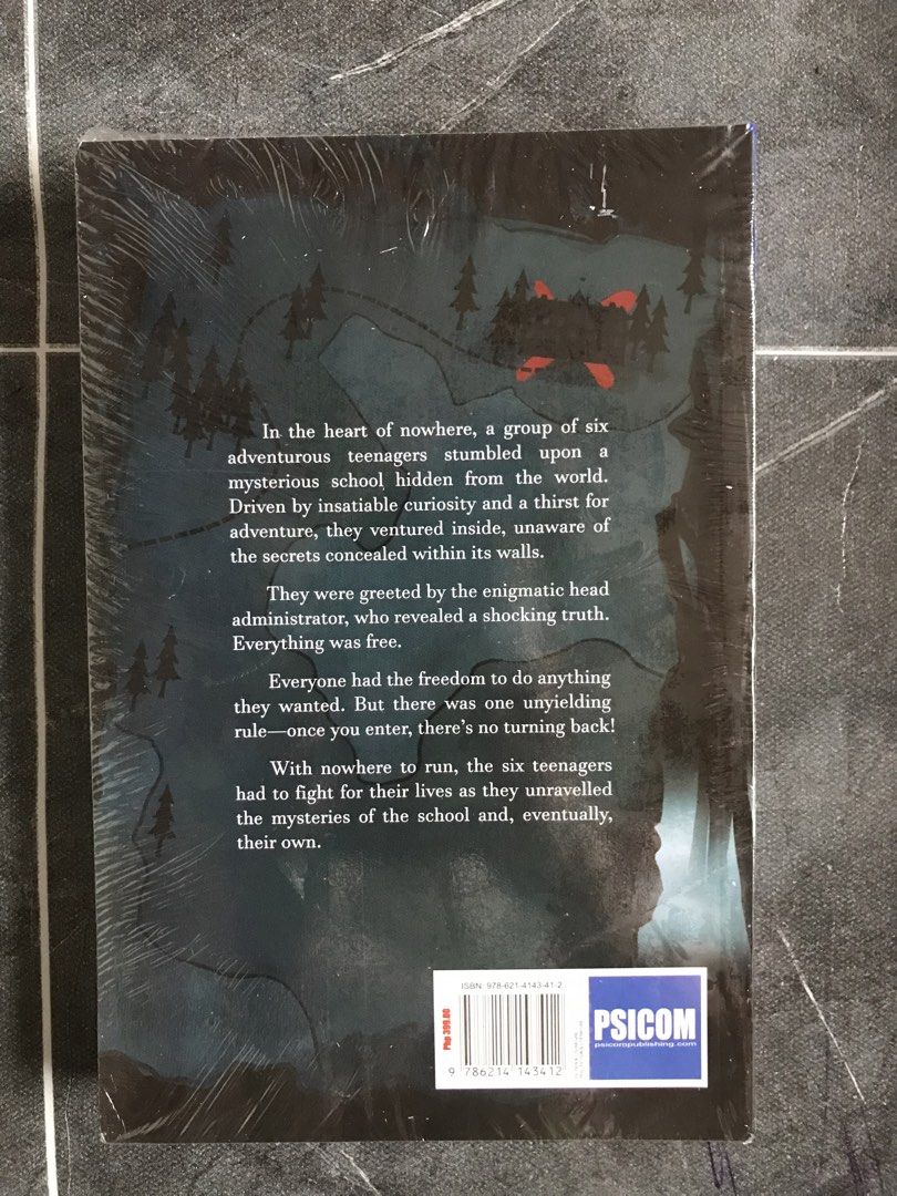 Hell University Complete Version by Knight In Black PSICOM (Category: Storybooks) located in Pilar. Submitted by dhelsomera20308 (Listing ID 1469010765, Image 2). Description: - Title: Hell University Complete Version - Author: Knight In Black - Publisher: PSICOM - Condition: Brand new, still sealed in original plastic wrap (never opened or read) - Inclusions: Special chapter inside - Perfect for: Young adult mystery and thriller collectors.