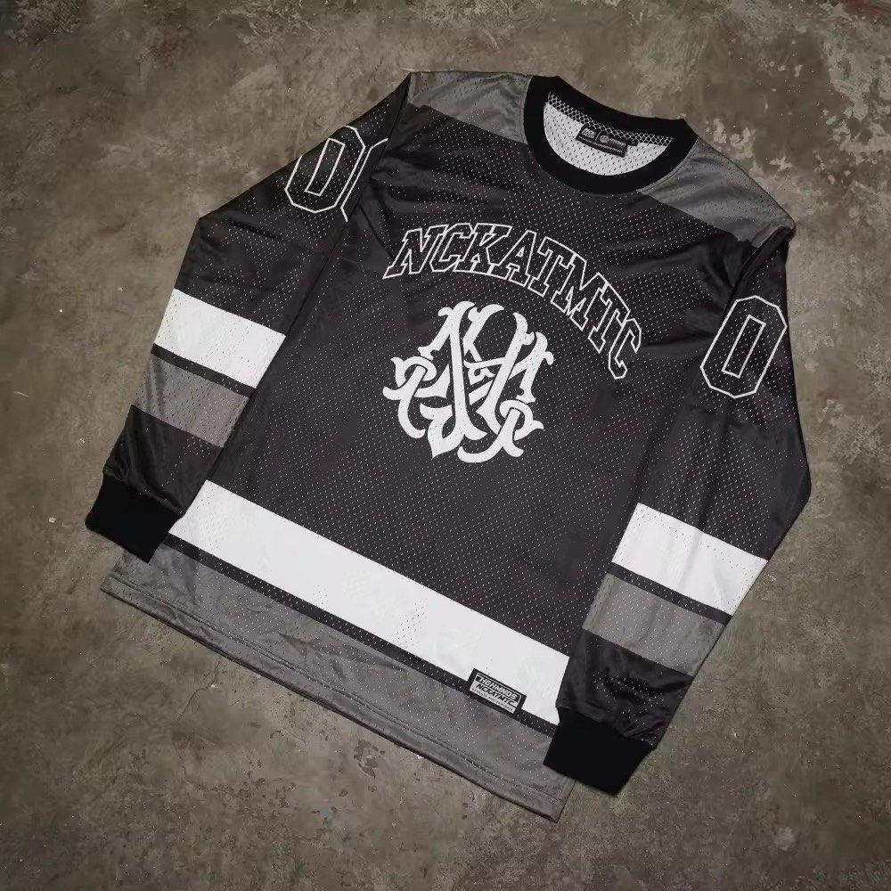 HGHMNDS X NCKATMTC V2 BRAWLER JERSEY (Category: Activewear) located in Manila. Submitted by a.stmngo (Listing ID 1468930723, Image 1). Description: Size Small on tag Width 20.5 inches Length 28 inches Sleeve 24.5 inches 📍Manage your expectation. Item is used but not abuse 📍Nagcarlan, Laguna.