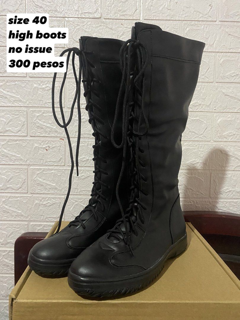 High Boots (Category: Boots) located in Rizal. Submitted by dianamarieulip (Listing ID 1469098756, Image 2). Description: -brandnew items (with individual plastics) -price depends sa size at issues (minor lang naman) -direct pm sa details and sa mga interested -tik**k co, sf starts @30 pesos only -location: tanay, rizal open for take all ❗️❗️.