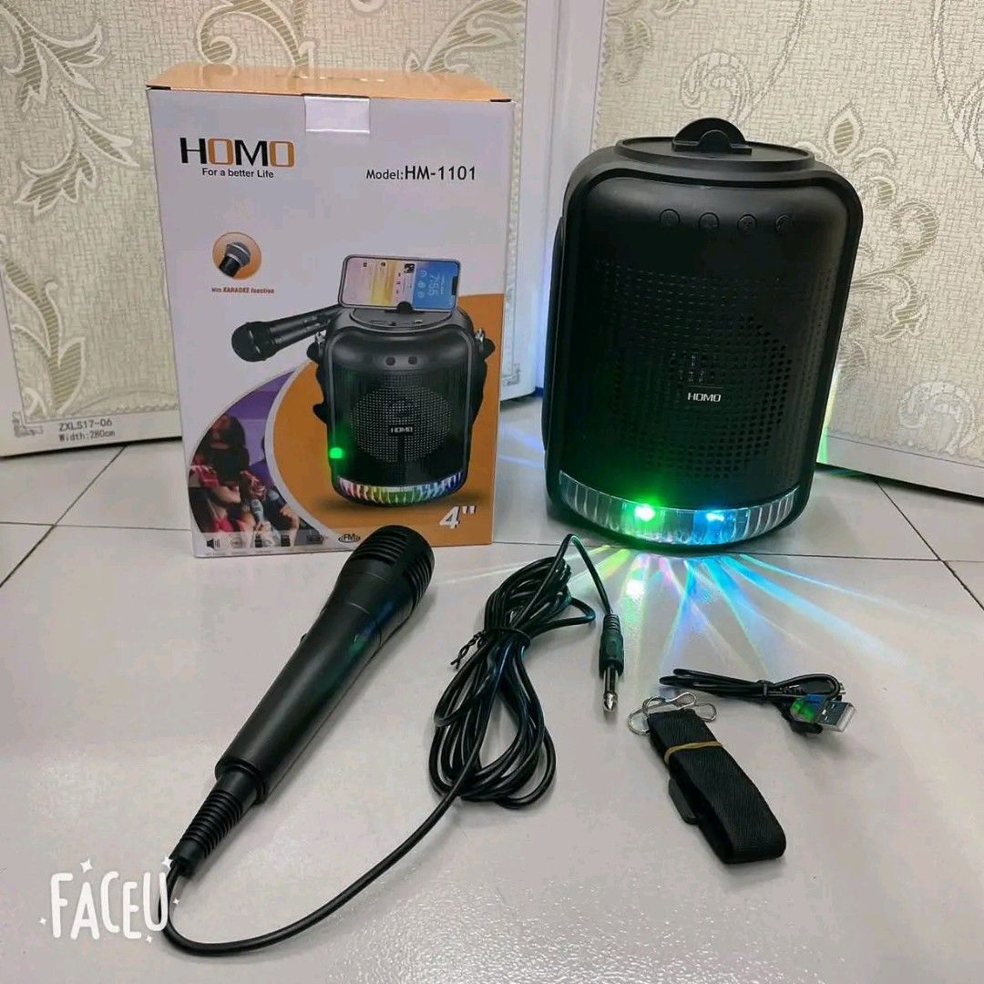 HM-1101 BLUETOOTH SPEAKER (Category: Soundbars, Speakers & Amplifiers) located in Manila. Submitted by marvieobordo (Listing ID 1468949383, Image 2). Description: HM-1101 BLUETOOTH SPEAKER free microphone rechargeable size 4 high quality.